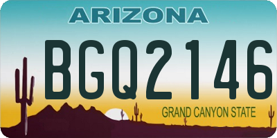 AZ license plate BGQ2146