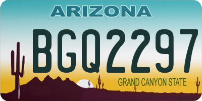 AZ license plate BGQ2297