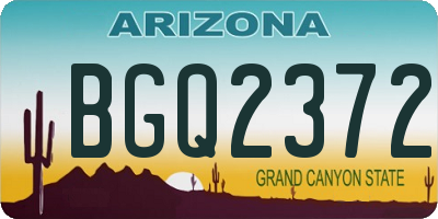 AZ license plate BGQ2372