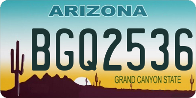 AZ license plate BGQ2536