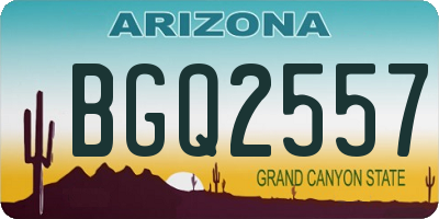 AZ license plate BGQ2557