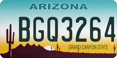 AZ license plate BGQ3264