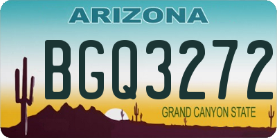 AZ license plate BGQ3272