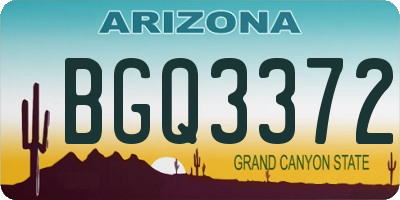 AZ license plate BGQ3372