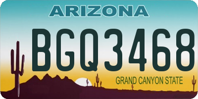 AZ license plate BGQ3468