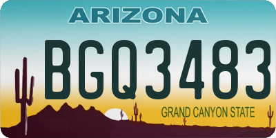 AZ license plate BGQ3483