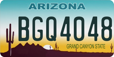 AZ license plate BGQ4048