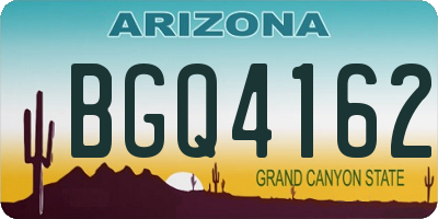 AZ license plate BGQ4162