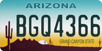 AZ license plate BGQ4366