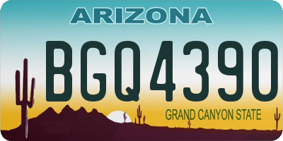 AZ license plate BGQ4390