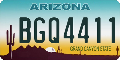AZ license plate BGQ4411