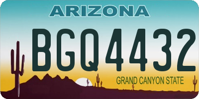 AZ license plate BGQ4432