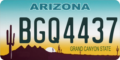 AZ license plate BGQ4437