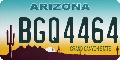 AZ license plate BGQ4464