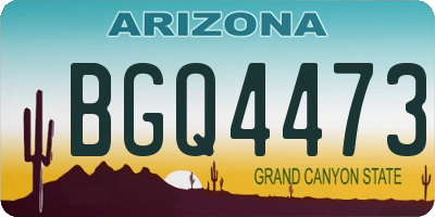 AZ license plate BGQ4473