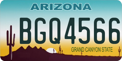 AZ license plate BGQ4566