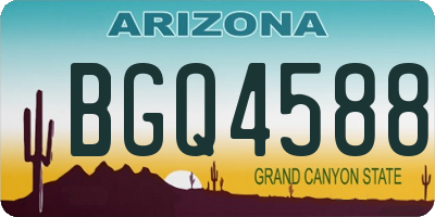 AZ license plate BGQ4588
