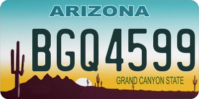 AZ license plate BGQ4599