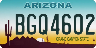 AZ license plate BGQ4602