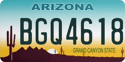 AZ license plate BGQ4618