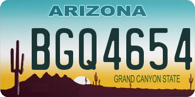AZ license plate BGQ4654
