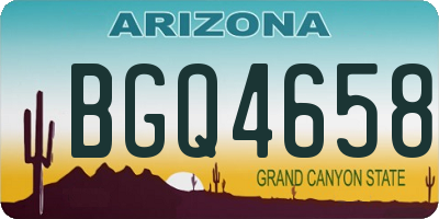 AZ license plate BGQ4658