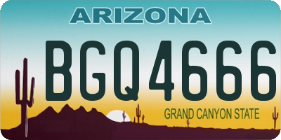 AZ license plate BGQ4666