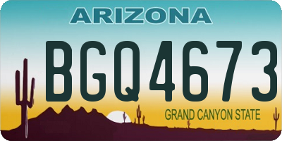 AZ license plate BGQ4673