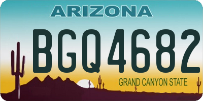 AZ license plate BGQ4682