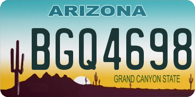 AZ license plate BGQ4698