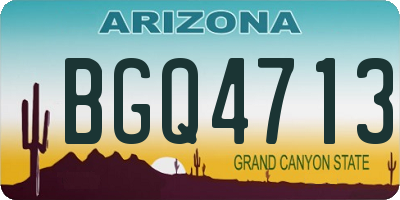 AZ license plate BGQ4713
