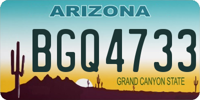 AZ license plate BGQ4733