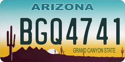 AZ license plate BGQ4741
