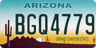 AZ license plate BGQ4779