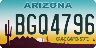 AZ license plate BGQ4796