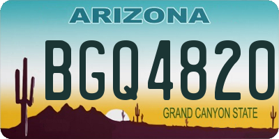 AZ license plate BGQ4820