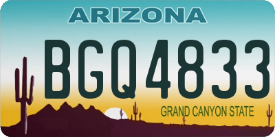 AZ license plate BGQ4833