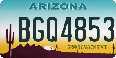 AZ license plate BGQ4853