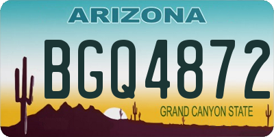 AZ license plate BGQ4872