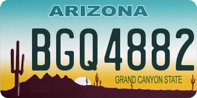 AZ license plate BGQ4882