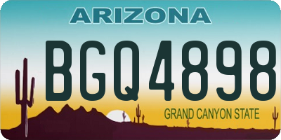 AZ license plate BGQ4898