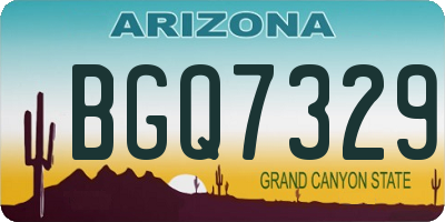 AZ license plate BGQ7329