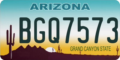 AZ license plate BGQ7573