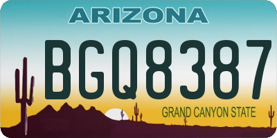 AZ license plate BGQ8387