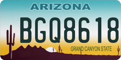 AZ license plate BGQ8618