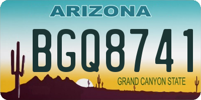 AZ license plate BGQ8741