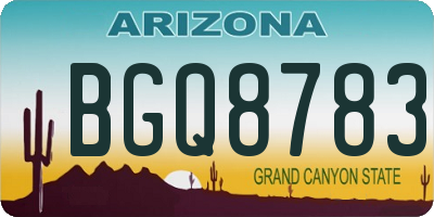 AZ license plate BGQ8783