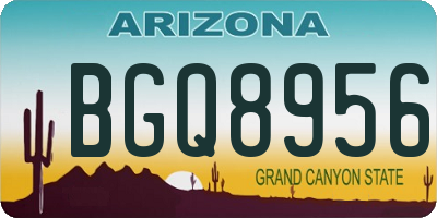 AZ license plate BGQ8956