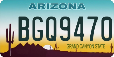 AZ license plate BGQ9470