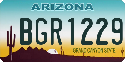 AZ license plate BGR1229